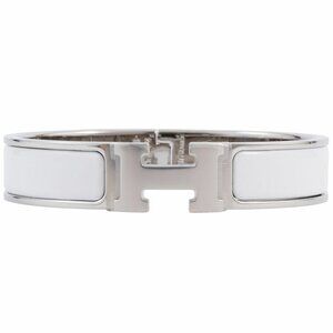 HERMES White Charm Bracelet